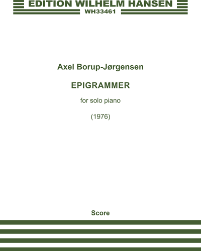 Epigrammer, op. 87 — Axel Borup-Jørgensen