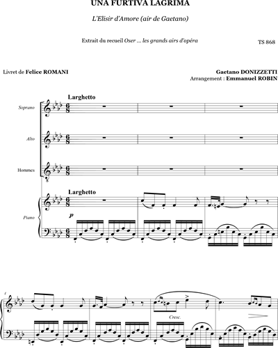 Una furtiva lagrima - extr Oser les grands airs — Gaetano Donizetti