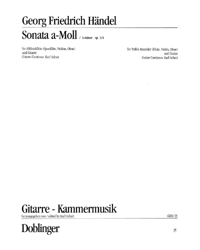 Sonata in A minor, op. 1/4 — 亨德尔