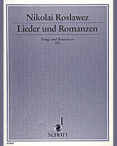 Lieder und Romanzen — Nikolay Roslavets