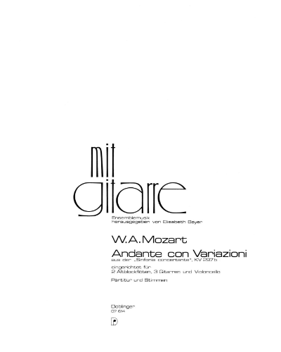 Andante con Variazioni — Wolfgang Amadeus Mozart