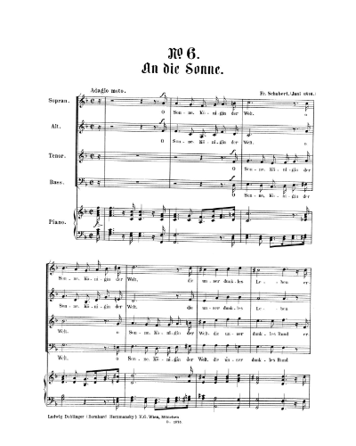 An die Sonne — 舒伯特