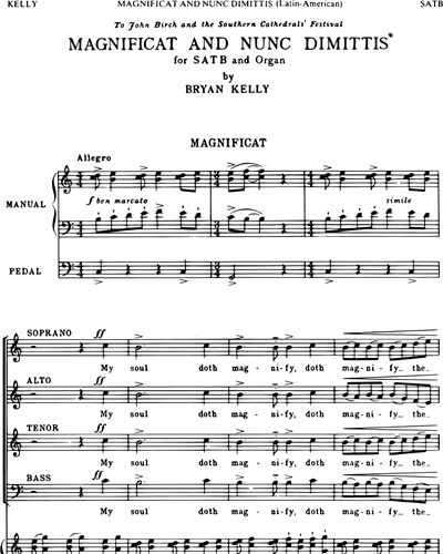Magnificat And Nunc Dimittis (Latin American) — Bryan Kelly