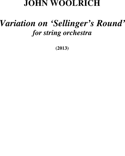 Variations on 'Sellinger's Round' — John Woolrich