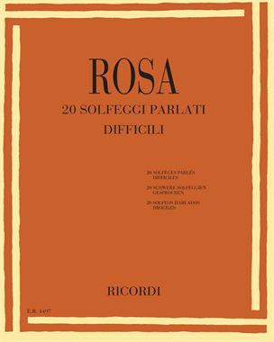 20 solfeggi parlati difficili — Melchiorre Rosa