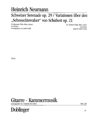 Swiss Serenade for Clarinet and Guitar, op. 29 — Friedrich-Heinrich Neumann