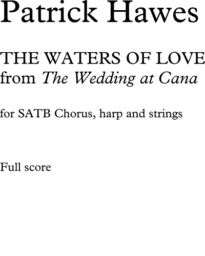 The Waters of Love — Patrick Hawes