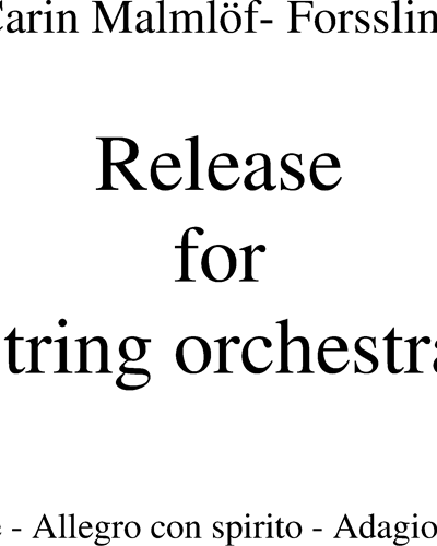 Release — Carin Malmlöf-Forssling