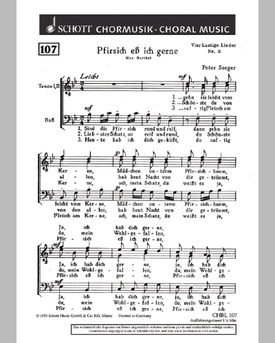 Vier lustige Lieder — 皮特·西格