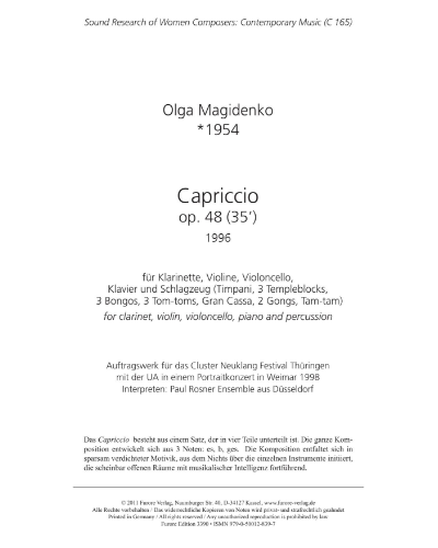 Capriccio, op. 48 — Olga Magidenko