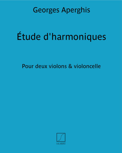 Étude d'harmoniques — Georges Aperghis