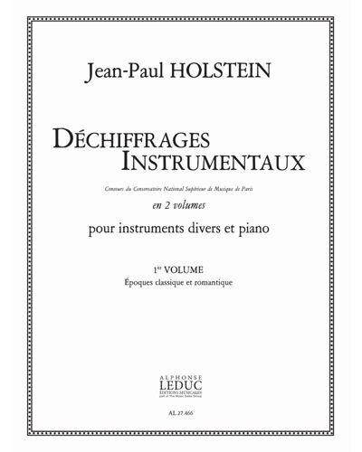 Déchiffrages instrumentaux en 2 volumes, Vol. 1 — Jean-Paul Holstein