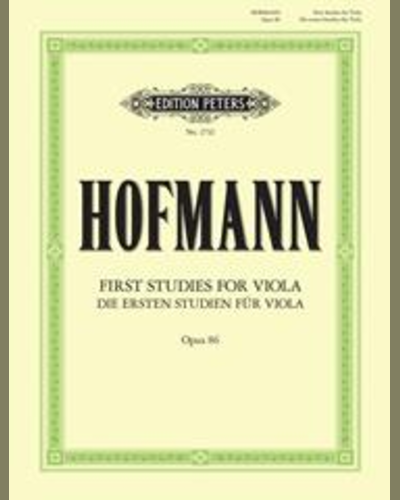 First Studies for Viola, Op. 86 — Klaus Hofmann