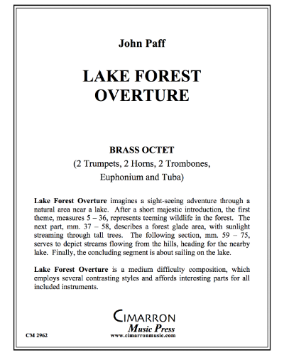 Overture to 'Lake Forest' — John Paff