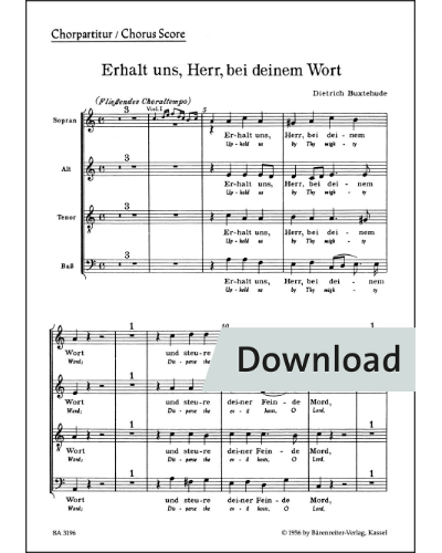 Erhalt uns Herr, bei deinem Wort - Uphold us by Thy mighty BuxWV 27 — 布克斯特胡德