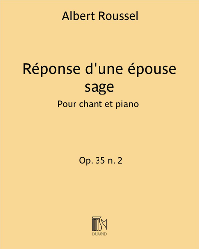 Réponse d'une épouse sage, op. 35 no. 2 — 鲁塞尔