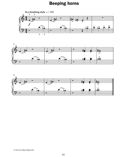 Beeping horns (from 'Improve Your Sight-Reading! A Piece a Week Piano Grade 1') — 佚名