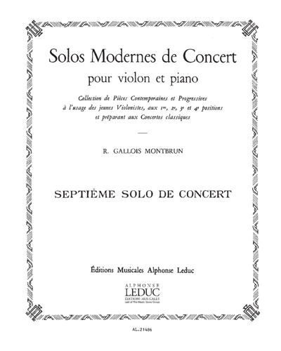 Septième solo de concert — Raymond Gallois-Montbrun