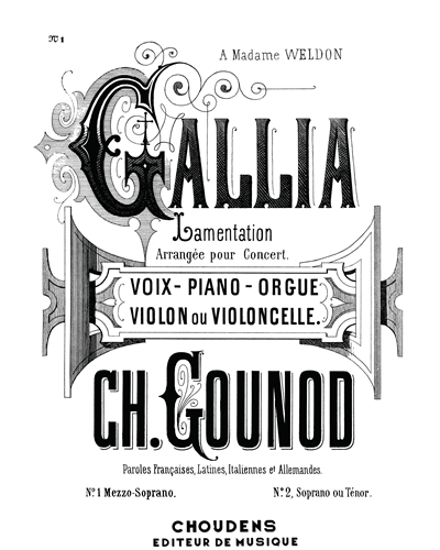 Gallia (Arrangement for Concert) — Charles Gounod