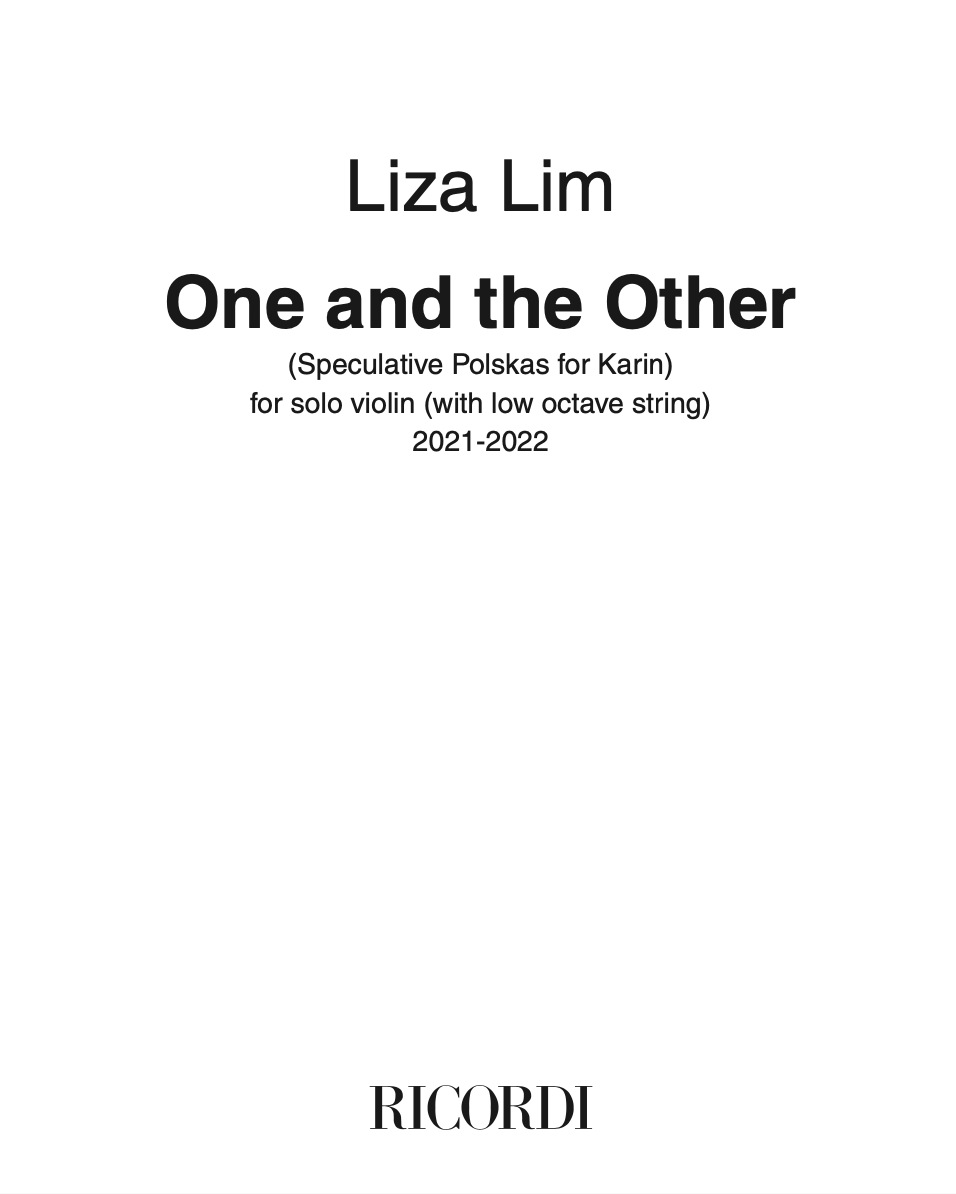 One and the Other — Liza Lim