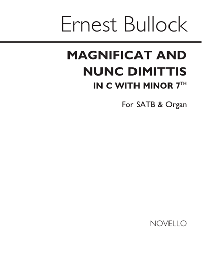 Magnificat and Nunc Dimittis (in C minor) — Ernest Bullock