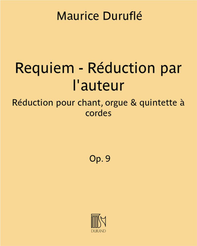 Requiem Op. 9 - Réduction par l'auteur — 迪吕弗莱