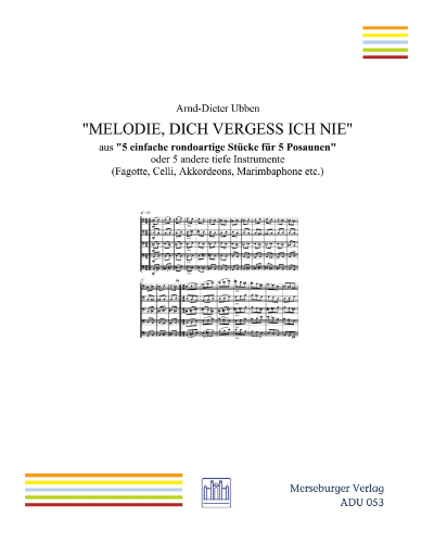 Melodie, dich vergess ich nie (from '5 einfache rondoartige Stücke') — Arnd-Dieter Ubben