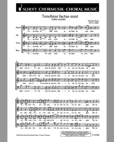 Tenebrae factae sunt — Davide Perez