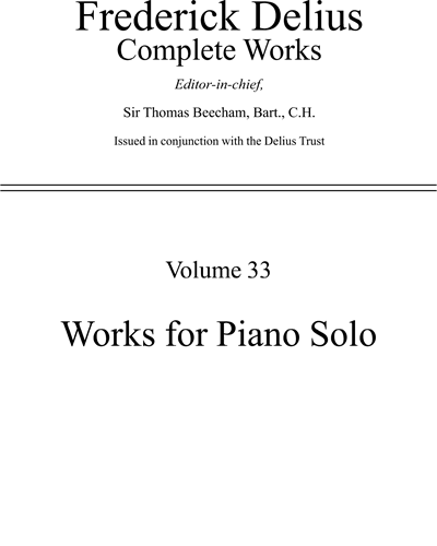 Works for Piano Solo, Vol. 33 — 戴留斯
