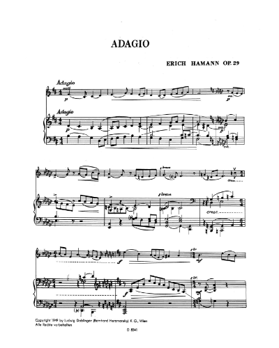 Adagio op. 29 — Erich Hamann