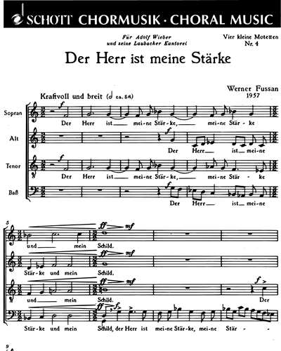 Vier kleine Motetten — Werner Fussan