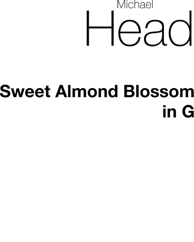 Sweet Almond Blossom (in F) — Michael Head