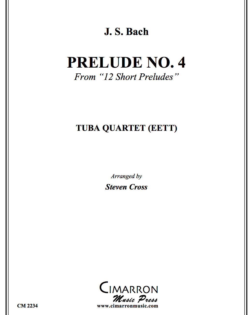 Prelude No. 4 (from '12 Short Preludes') — Johann Sebastian Bach