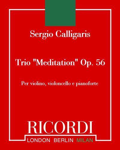 Trio 'Meditation', op. 56 — Sergio Calligaris