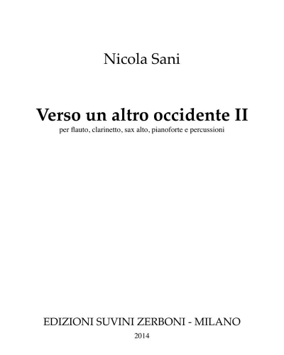 Verso un altro occidente II — Nicola Sani