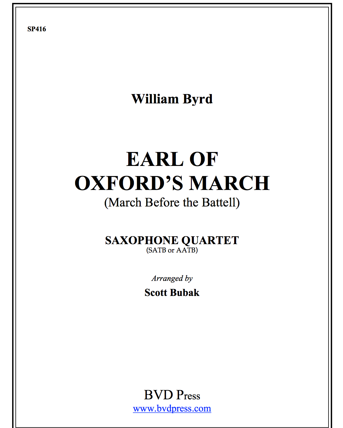 Earl of Oxford's March (March before the Battell) — 威廉·伯德