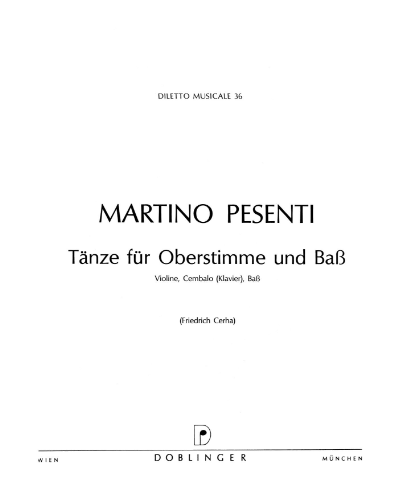 Tänze für Oberstimme — Martino Pesenti