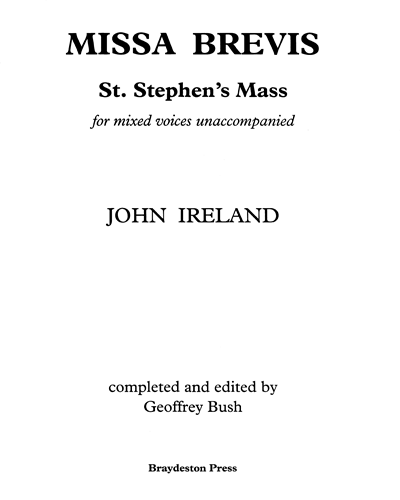 Missa Brevis - St. Stephen's Mass — 约翰·爱尔兰