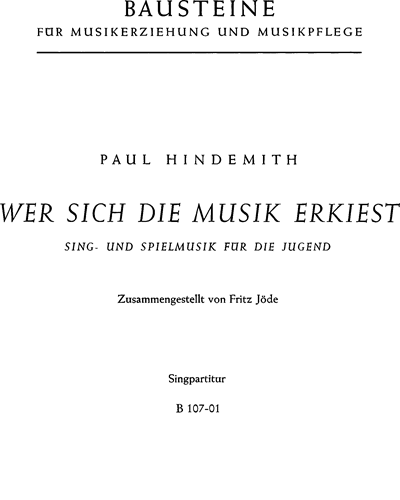 Wer sich die Musik erkiest — 欣德米特
