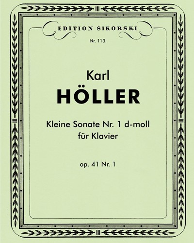 Little Sonata No. 1 in D minor, op. 41/1 — Karl Höller