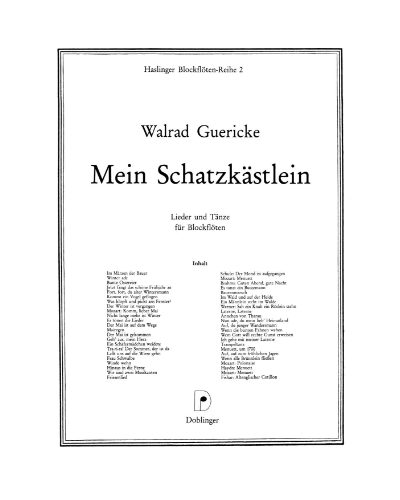 Mein Schatzkästlein — Walrad Guericke