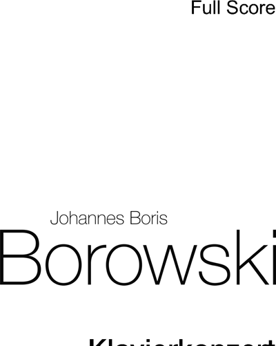 Piano Concerto — Johannes Boris Borowski