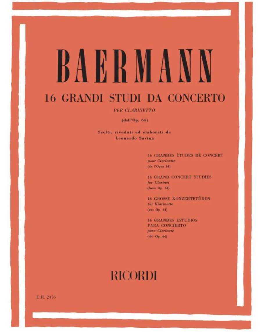 Sixteen Grand Concert Studies (from op. 64) — Karl Baermann