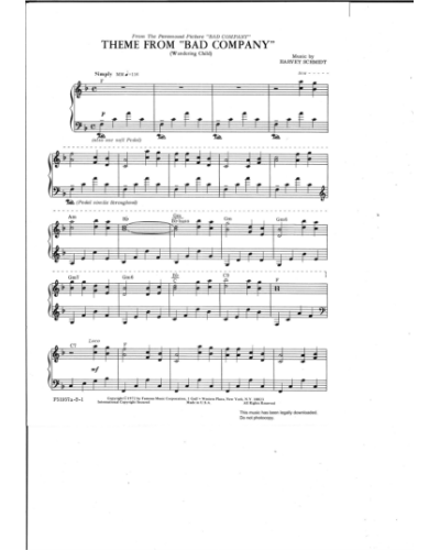 Theme from 'Bad Company' (Wandering Child) — Harvey Schmidt