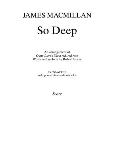 So Deep — James MacMillan