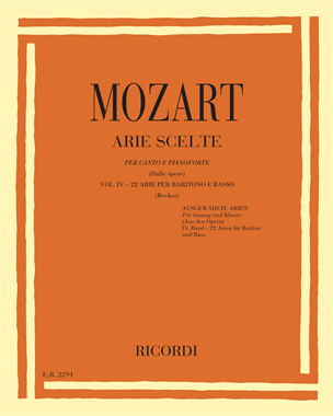 Selected Arias for Baritone and Bass, Vol. 4 — 莫扎特