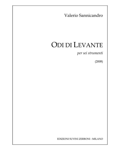 Odi di Levante — Valerio Sannicandro
