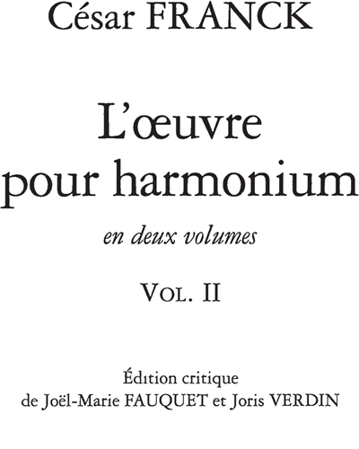 L'Oeuvre pour Harmonium Vol. 2 — 弗兰克