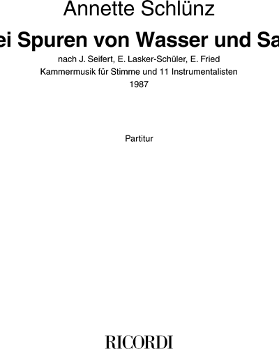 Bei Spuren von Wasser und Salz — Annette Schlünz