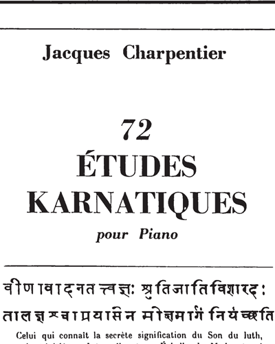72 Études Karnatiques - 8th Cycle — Jacques Charpentier